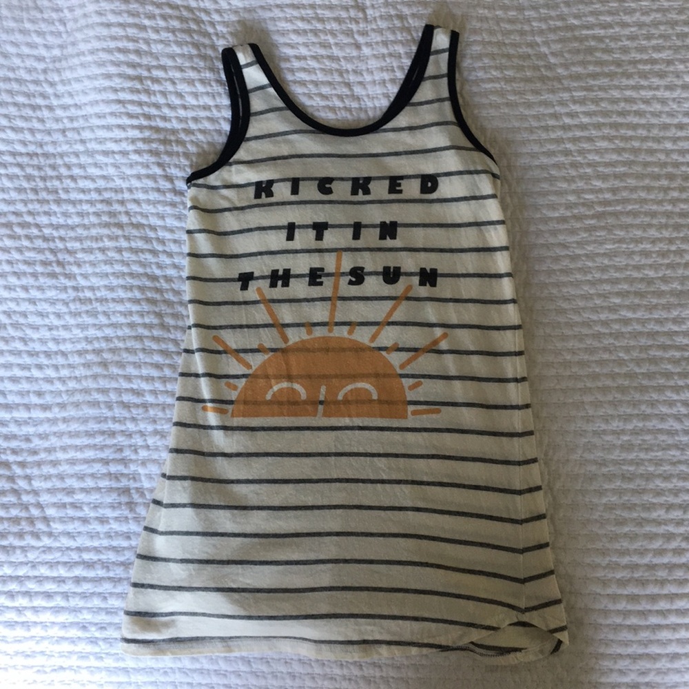 “Kicked it in the Sun” Tanktop T-shirt Dress Sz 6